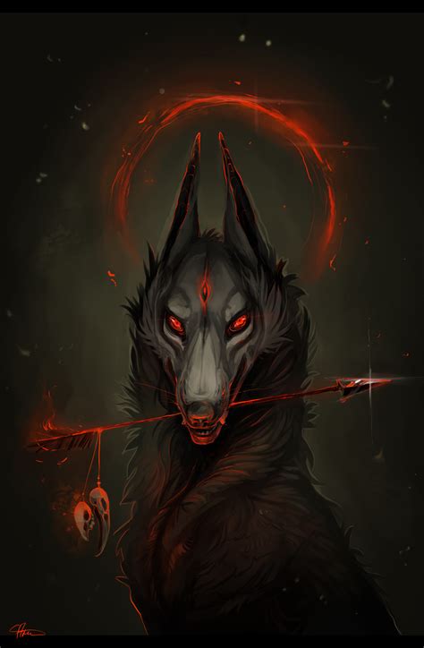 demon wolf art